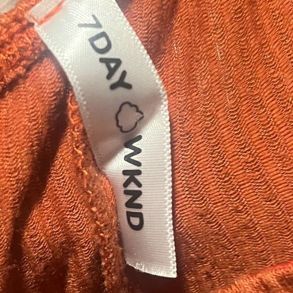 7 Day Wknd Ribbed Cut out Maxi Dress with Slit Spaghetti Strap Size Small - Picture 11 of 11